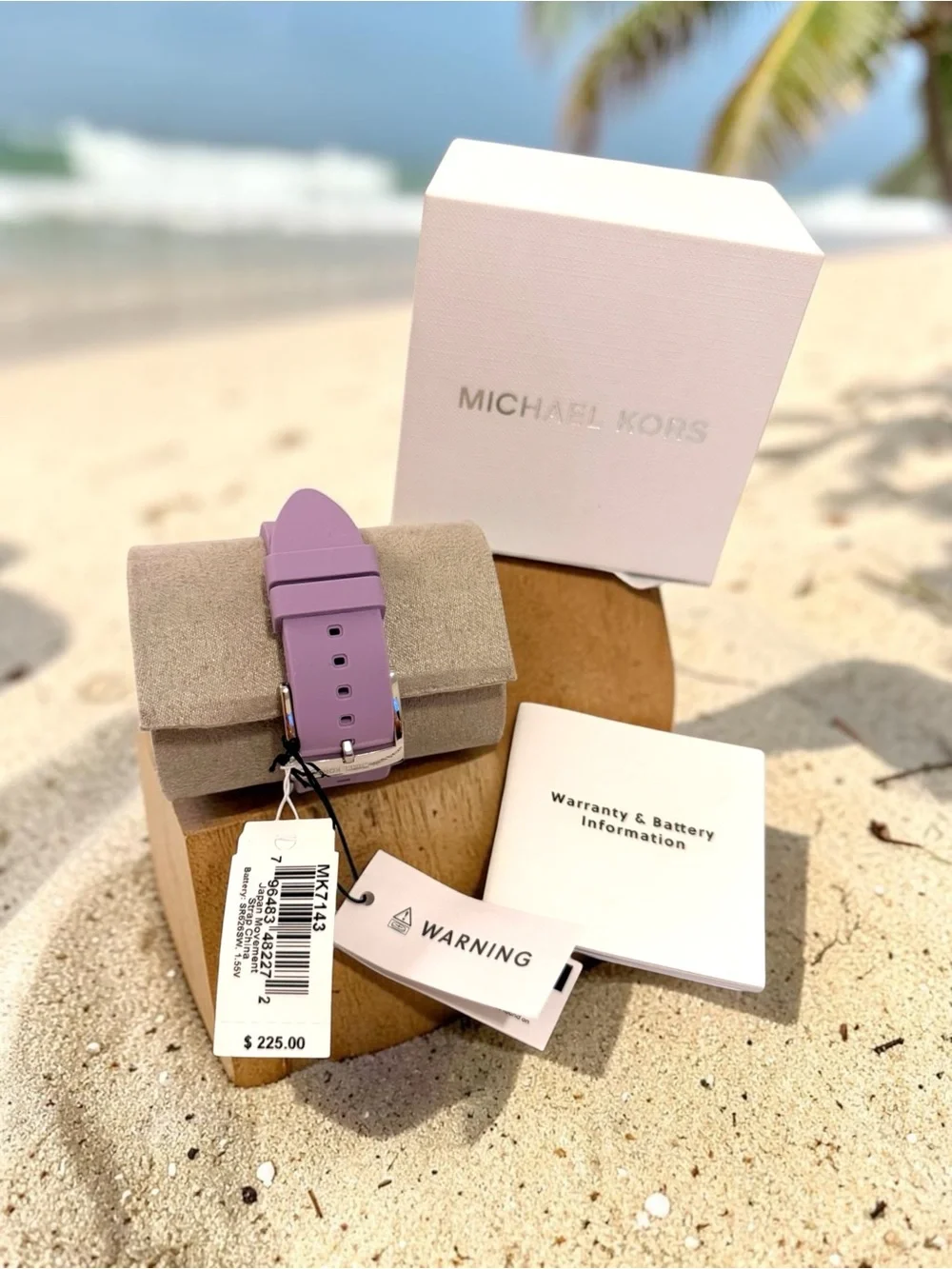 Michael Kors Janelle Lavender Silicone Strap Watch with Silver Accents (NWT) - Picture 4 of 6